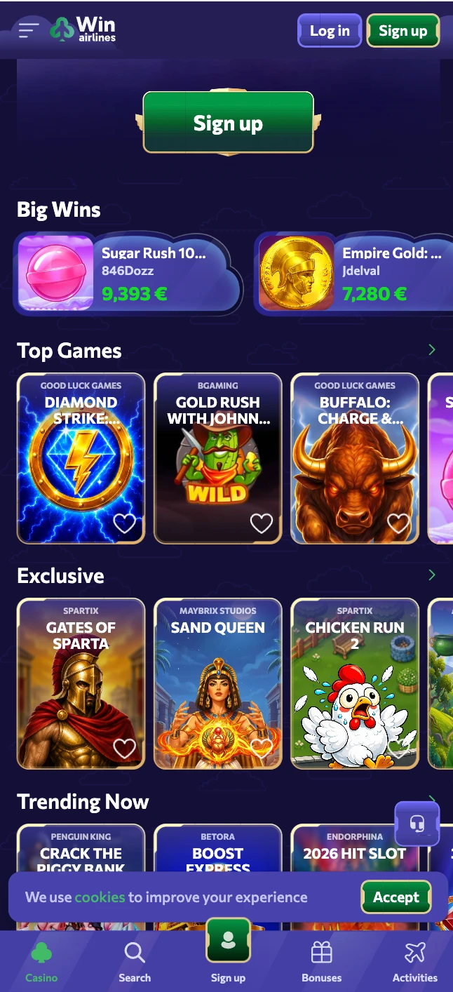 App Di WinAirlines Casino